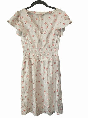 NWT Rebecca Taylor Maui Floral Silk Blend Smocked Dress S